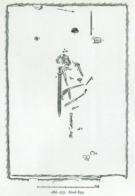 Grave plan from Bj 855.